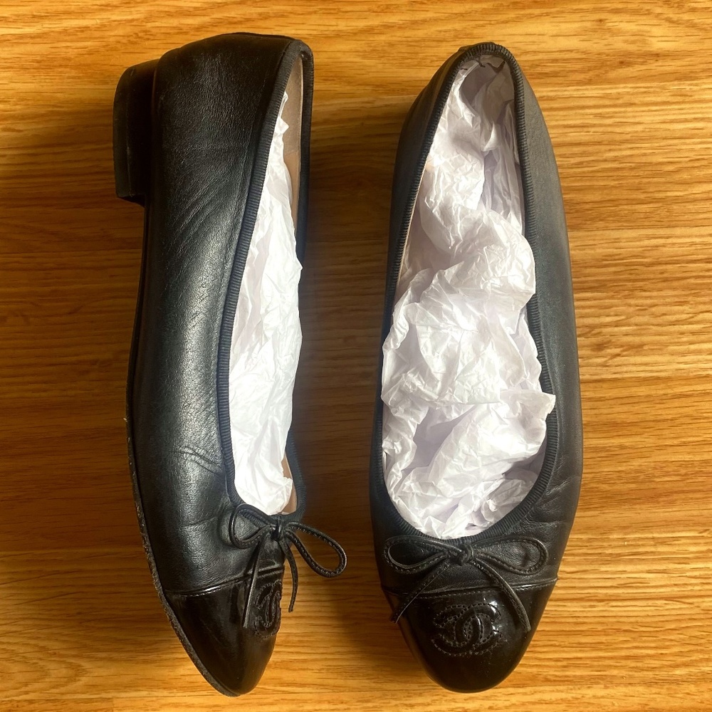 Black Chanel Ballerinas